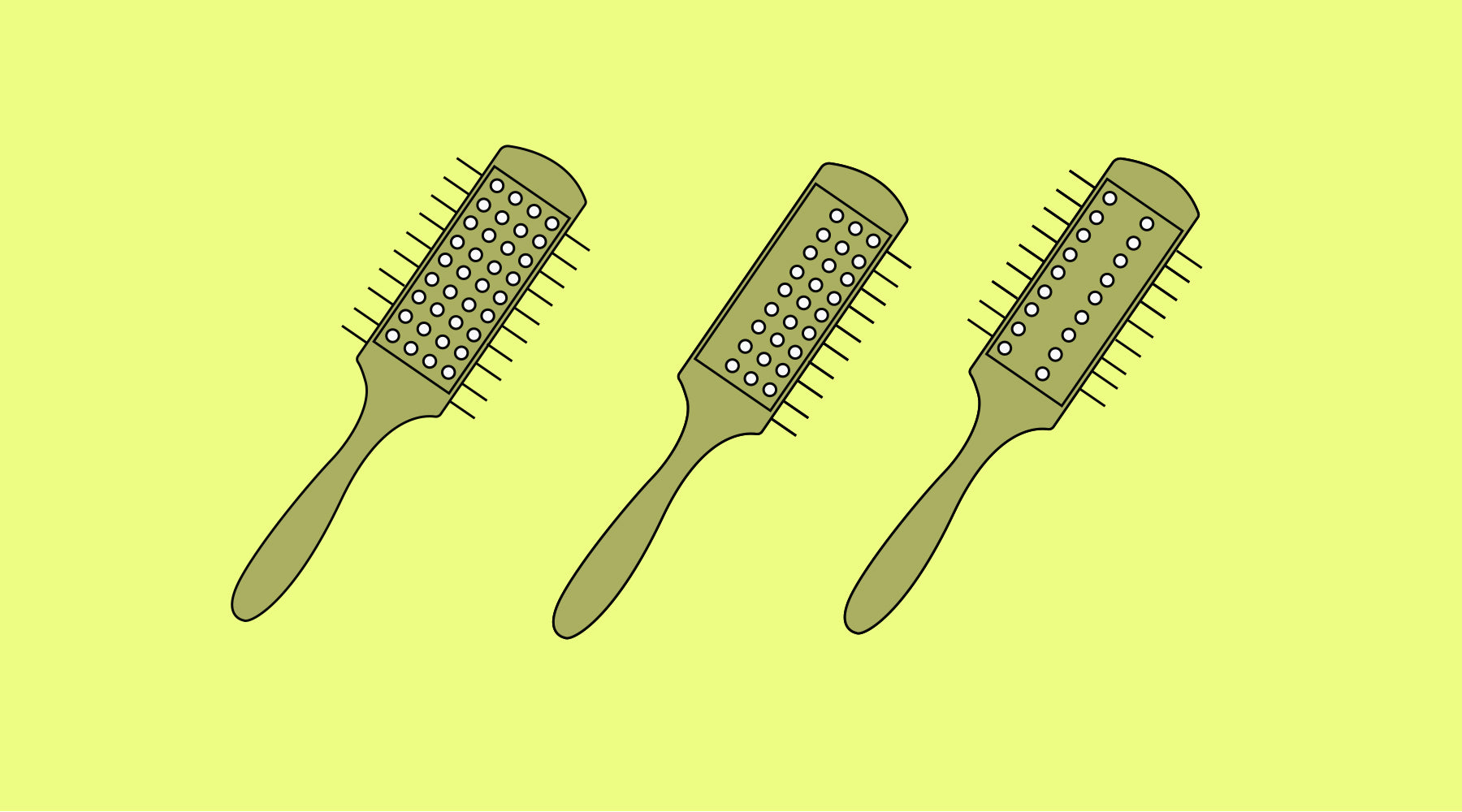 Modifying a Denman Brush for Thick Curly Hair