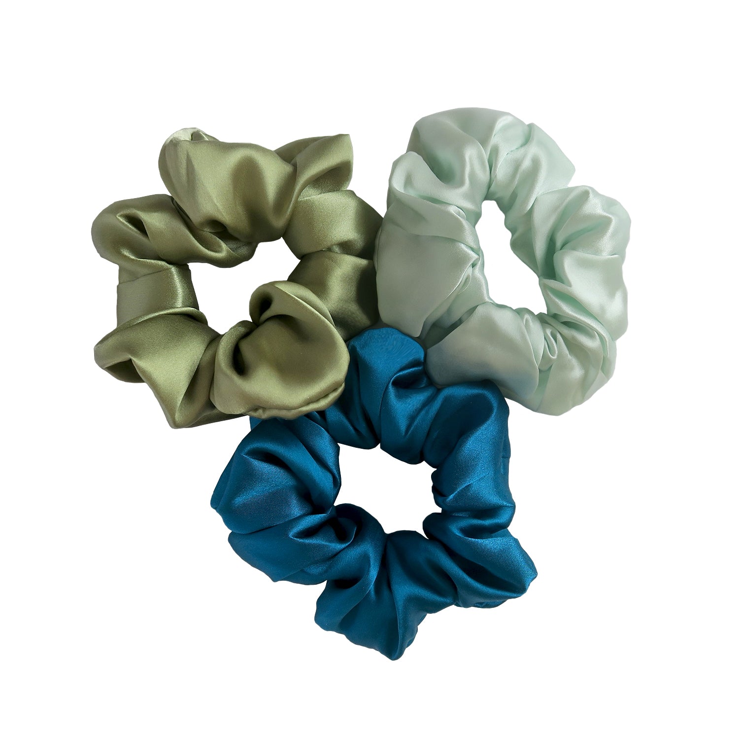 Silk Scrunchie Trio