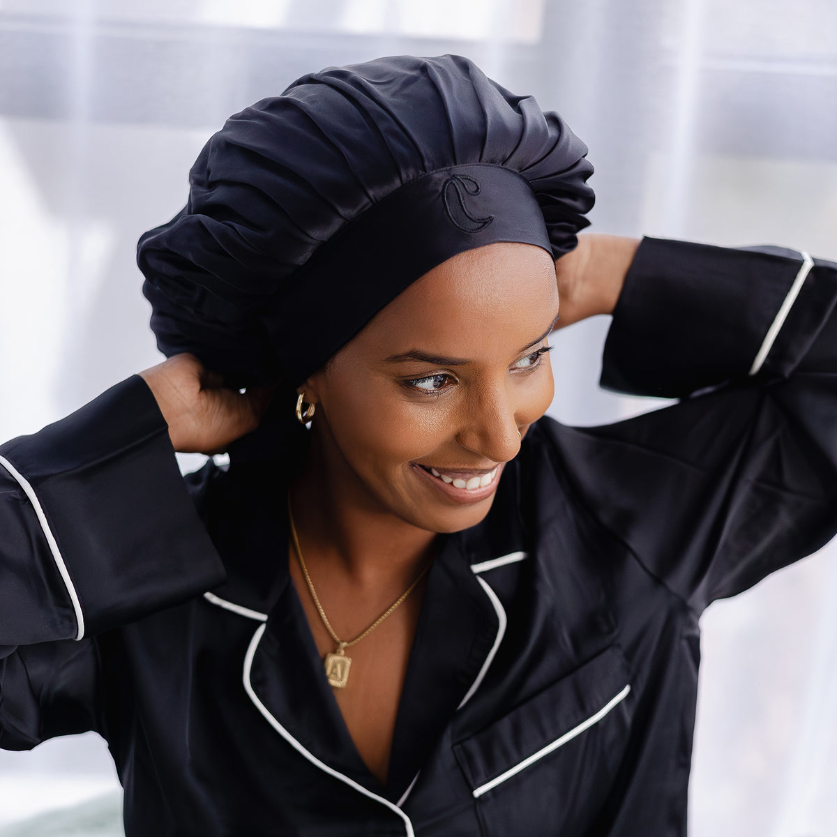 Head Custom Silk Bonnets Satin Bonnet For Black Women Silk Hair
